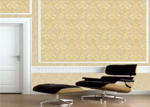 Quality Classic Embossed Damask Wallpaper , Vintage Embossed Vinyl Wallpaper wholesale