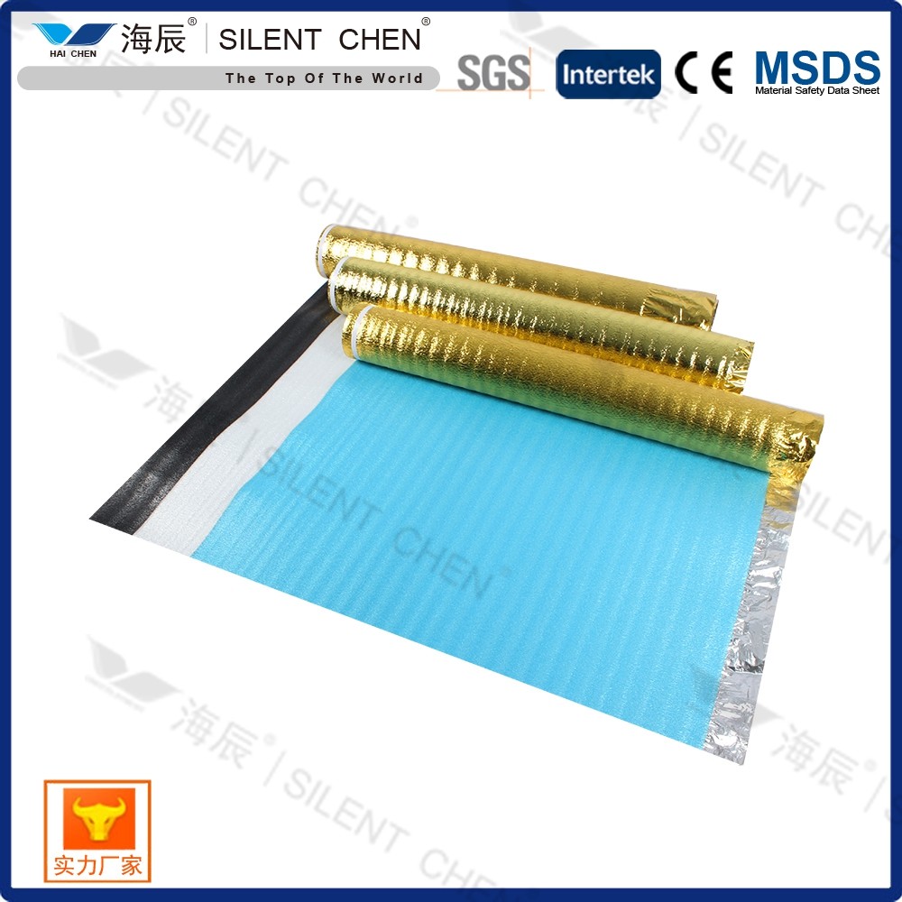 2 In 1 EPE Laminate Moisture Proof Hardwood Flooring Underlayment Gold Foil