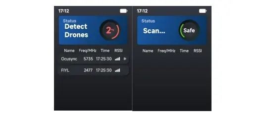 Wearble Drone Detector 2.4G 5.8g Alarm System IP65 with Direction Finding Antenna Body-Worn Device C-Uas Uav Handheld Detector