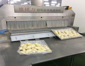 Quality DJL China Made Freezer Food Processing Machine Stainless Steel Belt IQF Tunnel Freezer wholesale