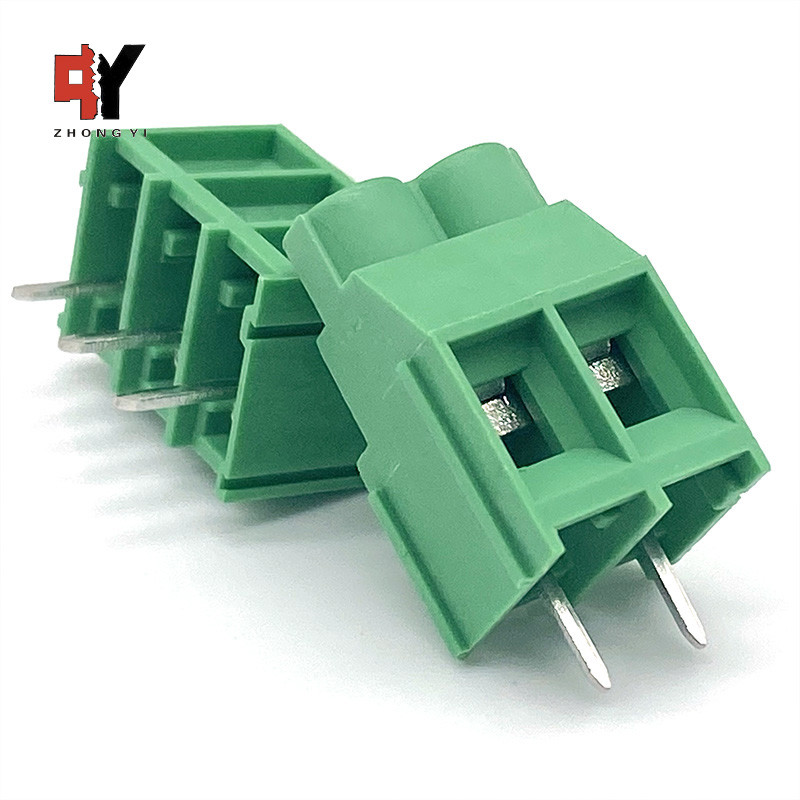 HQ635 2 Poles Busbar Pcb Screw Terminal Block 6.35/7.62mm Pitch
