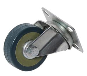Quality grey rubber caster for trolley apparatus castors 3'' wholesale