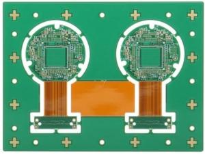 Quality Four Layer Rigid Flexible PCB Printed Board Lead Free HASLSurface Finishing Green Solder Mask wholesale