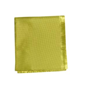 Quality 1500D Kevlar Fire Resistant Fabric , Woven Yellow Para Aramid Cloth wholesale