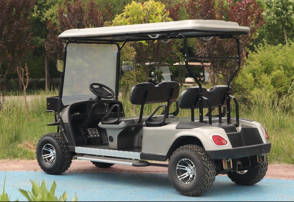 Grey Color 4 Seater Golf Car Motor Depot AC Motor 3.5kw Wheelbase 2300mm