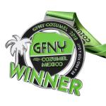 Color Filling Zinc Alloy Custom Metal Medals For Marathon Running Sport