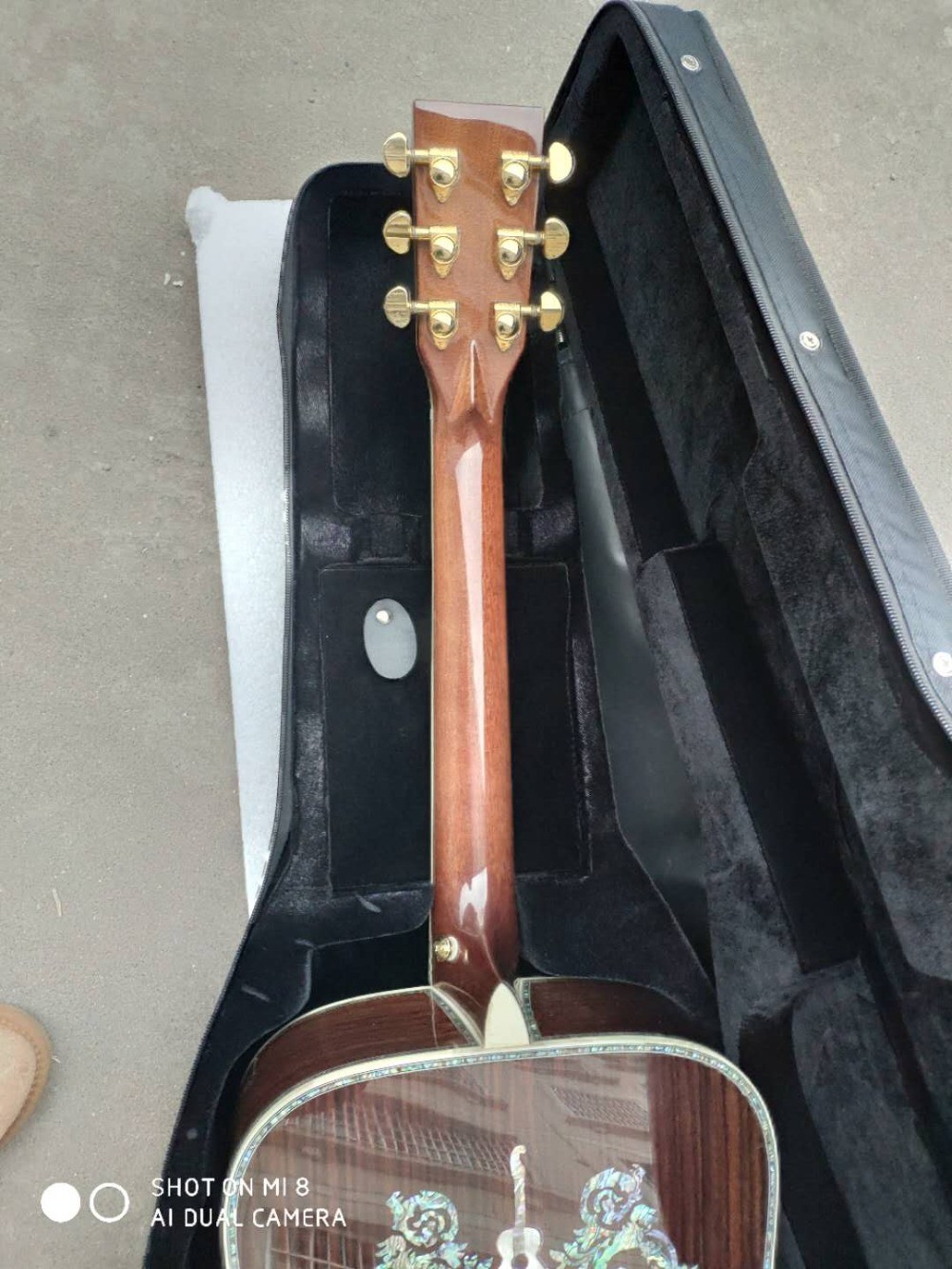 Aaaa All Real Abalone Super Deluxe Wood D45L Acoustic Guitar Customized Logo Is Available