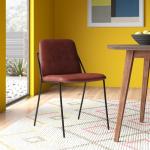 Leather Seater Powder Metal Leg Red Wine Modern Leisure Chair