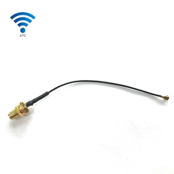 Straight Female Coaxial Cable , 11.4mm SMA to IPEX / UFL Connector RG1.13