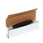 F Flute Corrugated Cardboard Box Logo Spot UV Printing Brown Inside White