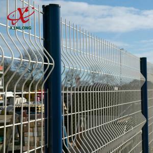 Quality 200*50mm PVC Coated Airport Welded Wire Mesh Fence Panel Convenient Installation wholesale