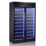 Full 304 200 Bottles Stainless Steel Wine Fridge Commercial Cooler Cabinet