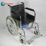 Multifunctional Customization Folding Steel Wheelchair 2 In 1 Commode Chair
