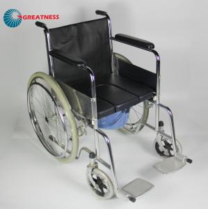 Quality Multifunctional Customization Folding Steel Wheelchair 2 In 1 Commode Chair wholesale