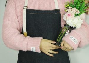 Quality Black Denim Kitchen Cooking Apron Adjustable Hang Neck wholesale