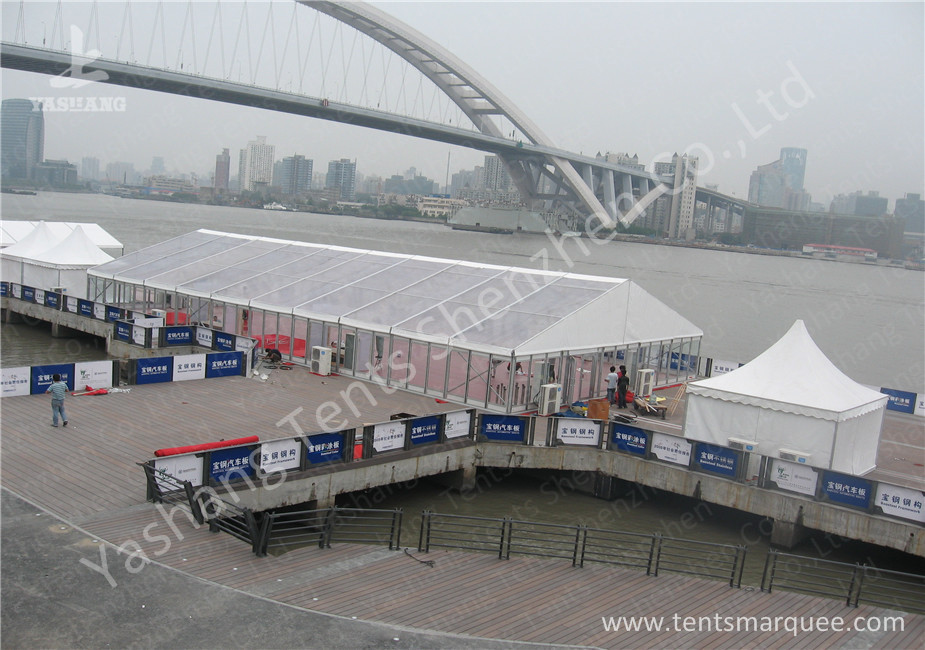 Anodized Aluminum Framed High Peak Tents , High Peak Marquees Clear Pvc Window