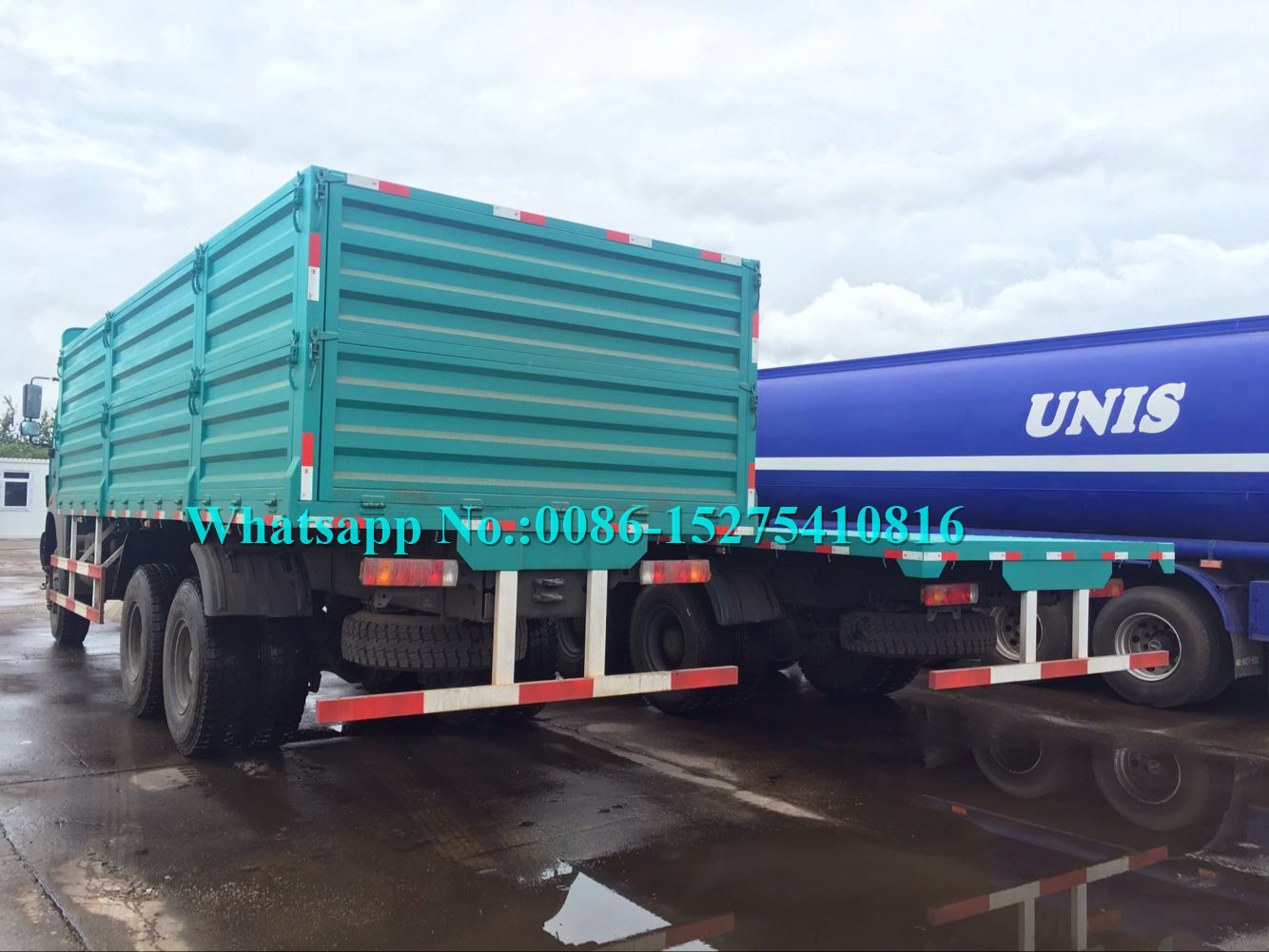 25-30 Ton North Benz Heavy Cargo Truck 2642 420hp Lemon Green Color ND1255B50J