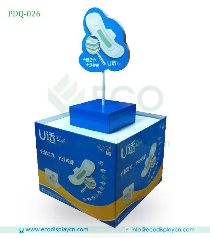 Custom Point Of Purchase Corrugated Cardbaord Pallet Display For Supermarket