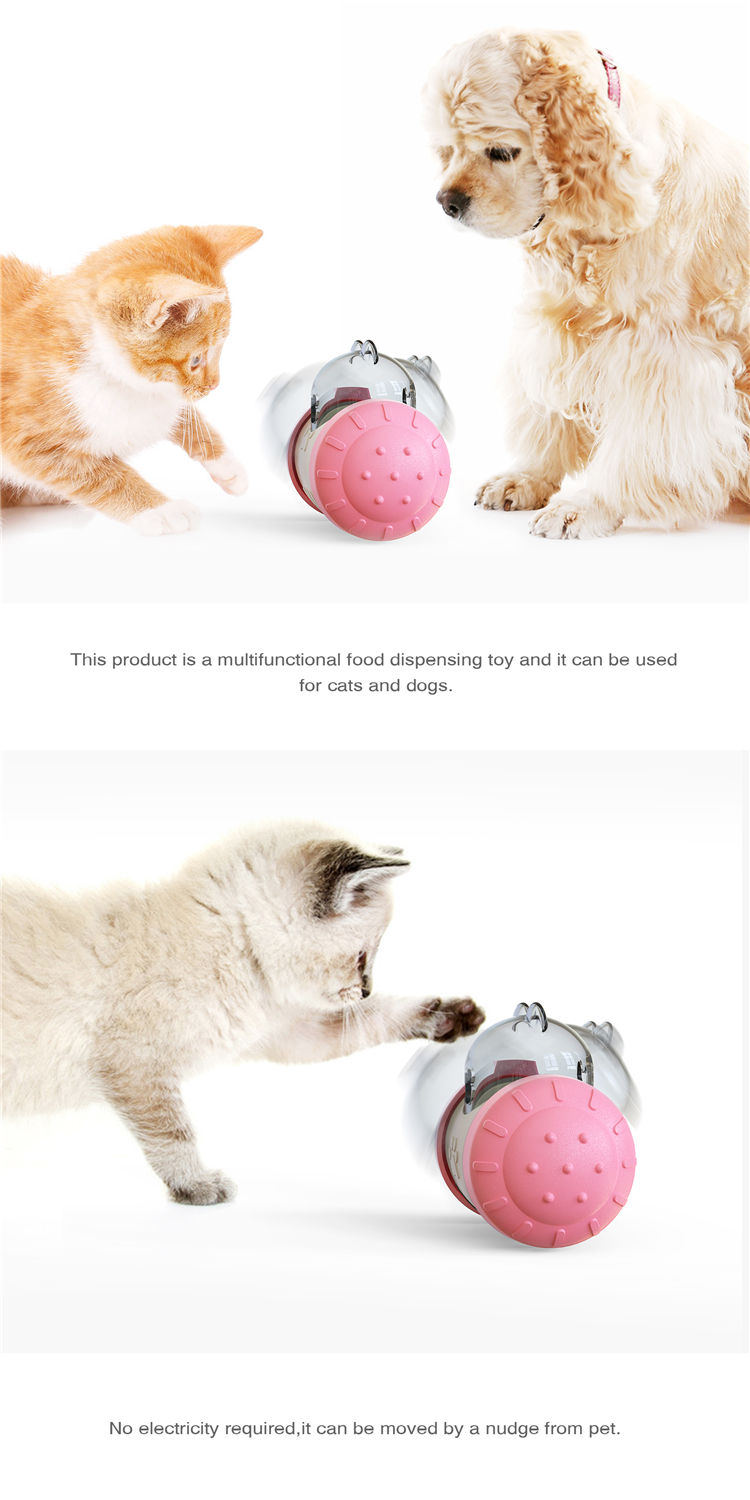 Hot Selling Non Electrified Pet Food Leaker Educational Pet Interactive Toy Swing Bear Tumbler Pet Food Spiller
