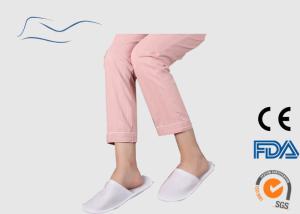 Quality Dust Proof Disposable Spa Slippers , Non Woven Material White Hotel Slippers wholesale