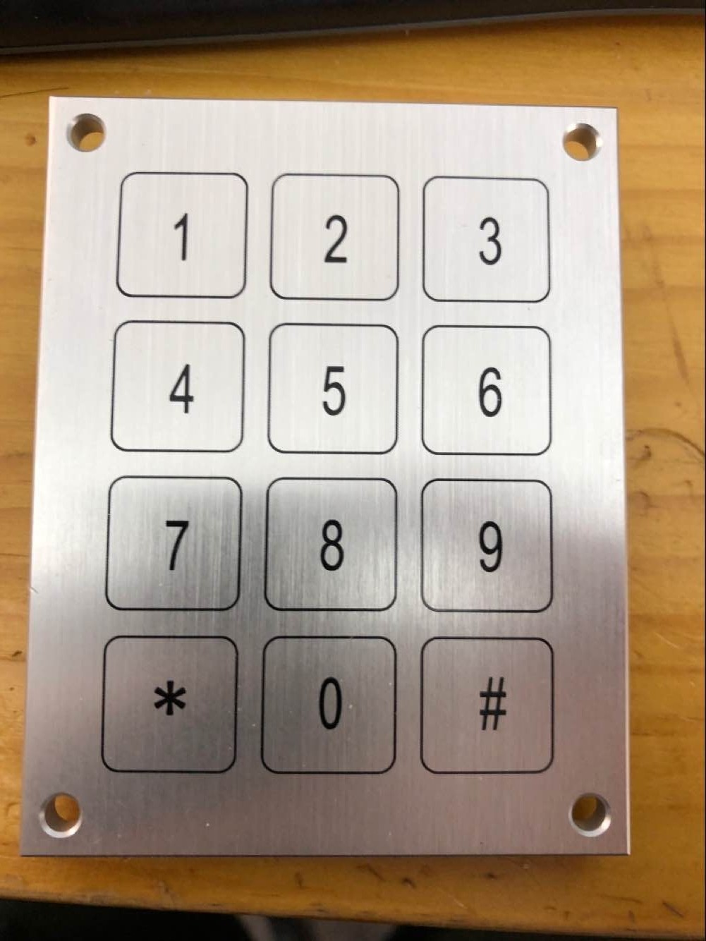 Factory supply IP68 aluminum metal piezo keypad with 16 flat keys
