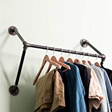 Industrial Pipe Style Rolling Garment Rack