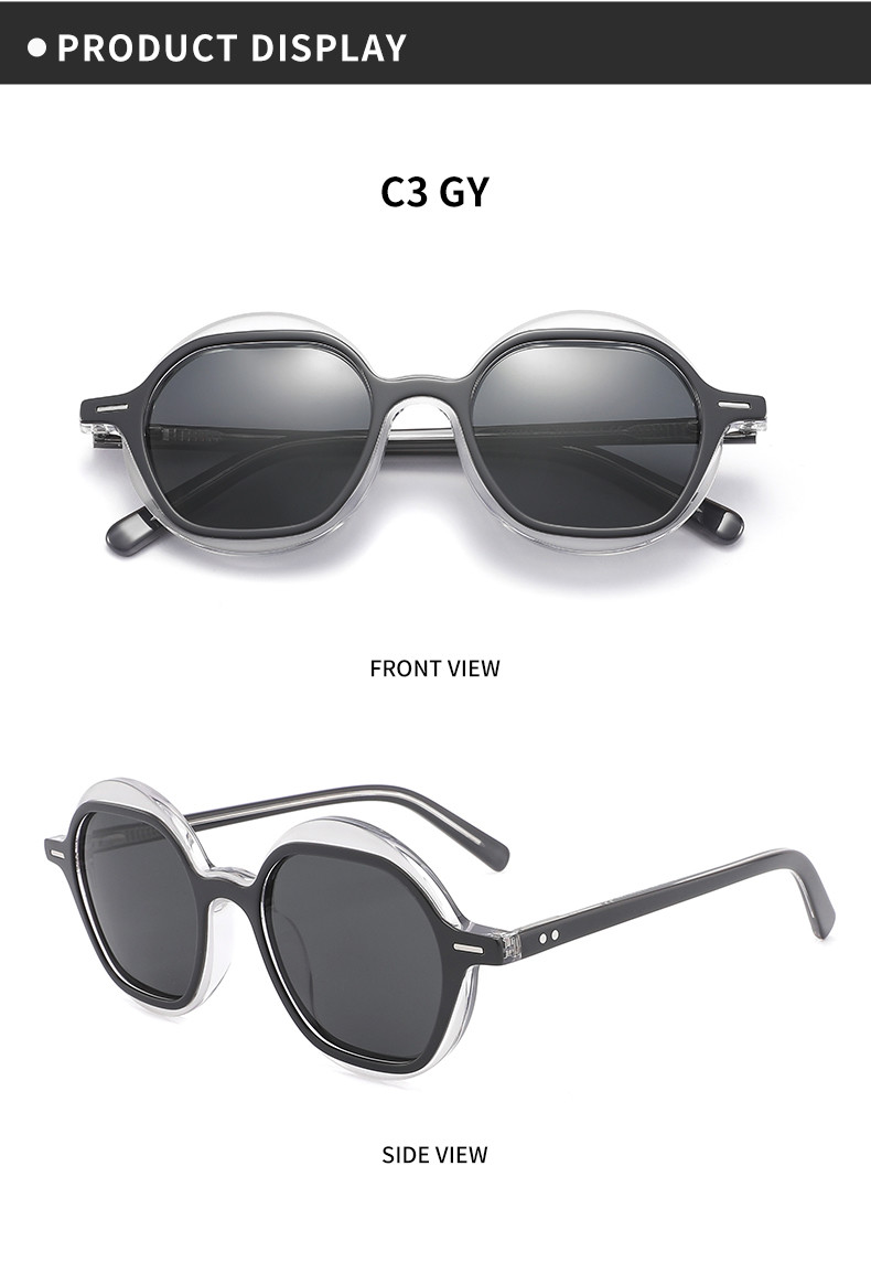 Irregular Acetate Optical Frames 2 LAYER Glasses Lenses Can Be Replaced