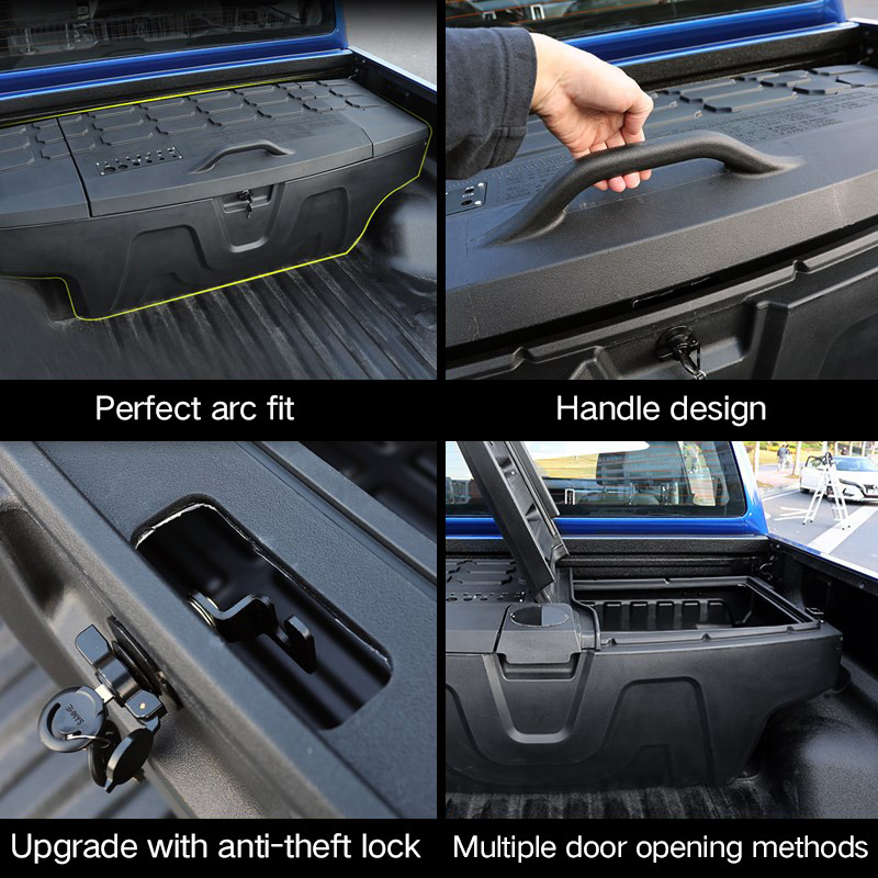 4x4 Plastic Single Door Truck Bed Extender Pickup Truck Bed Storage Tool Box