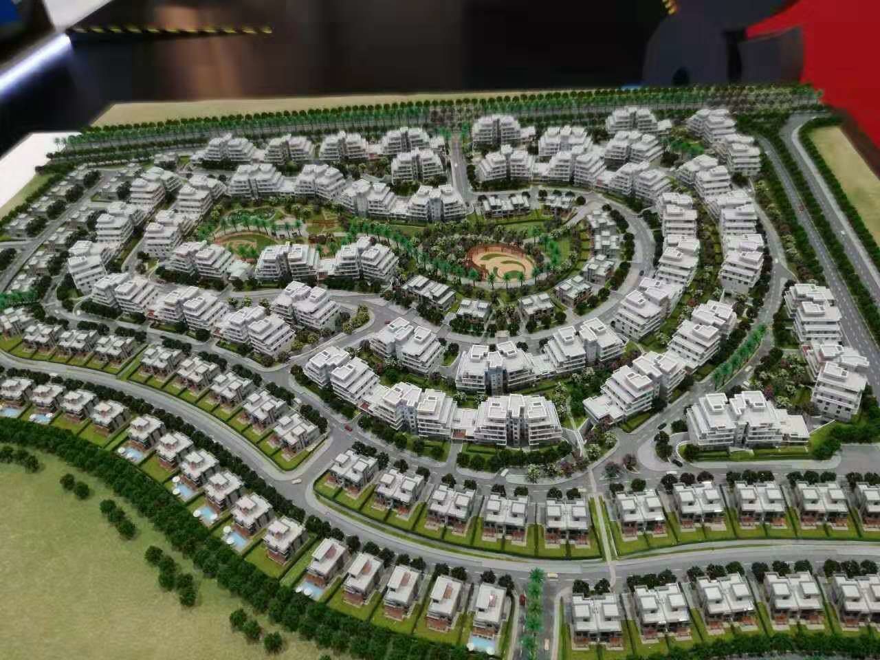 Mini Plastic Architectural Model , LED Light Physical Model Architecture