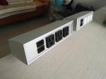 Desk Mounted Power Sockets Electrical Outlet , Metal Tabletop Power Bar