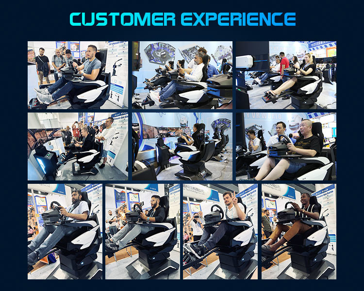 Crazy City VR Racing Simulator Virtual Reality Simulation Rides Driving Motion Race Seat Simulator
