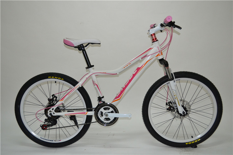 Cheap 24/26 inch hi-ten steel moutain bike MTB for lady with Shimano 21 speed for sale