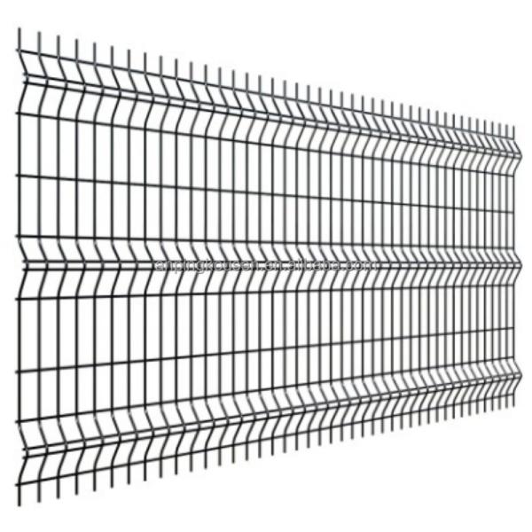 Galvanized Steel Metal Garden Fence PVC Coated Rigid Panel Customize 3D Bending