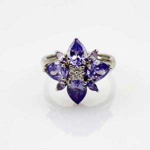 Quality 925 Silver Amethyst Cubic Zircon Women Ring ( R211) wholesale