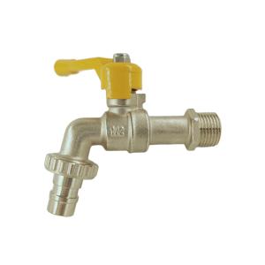 Quality PTFE Seat Brass Bib Cock 1 2 PN16 Thread Connection Single Lever Handle wholesale