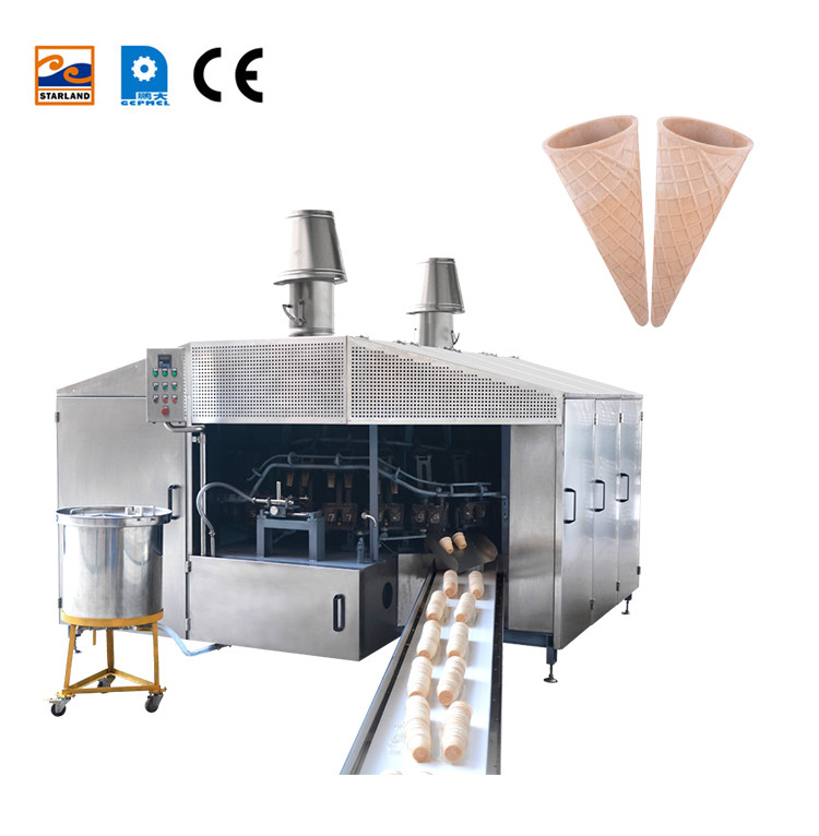 Rolled Wafer Cone Baking Machine 2200pcs/H For Food Shop
