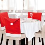 Santa Claus Hat Chair Covers 60*50cm Dinner Chair Back Covers