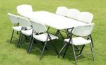 High Density Polyethylene Garden Plastic Folding Table 19kg/Pcs