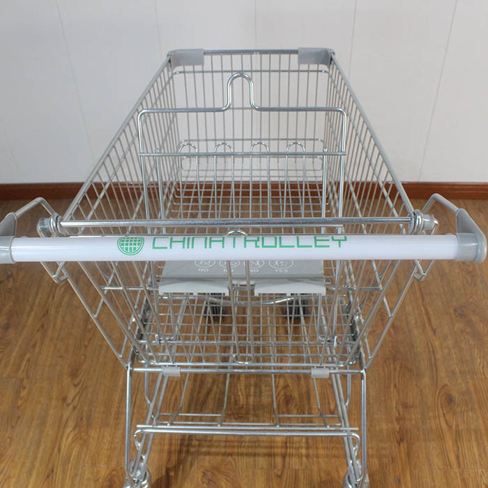 125L Retail High Capacity Escalator Asian Type Steel Metal Shopping Trolley