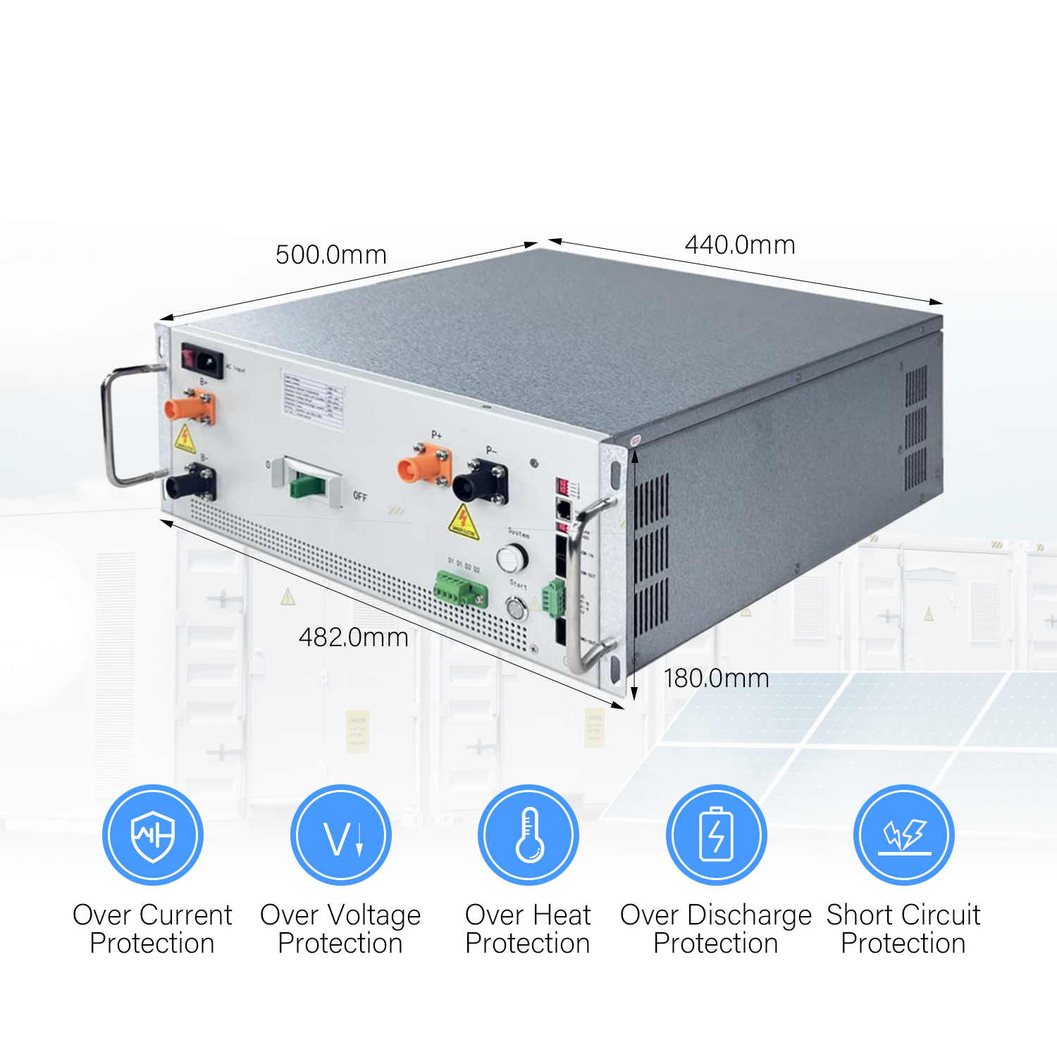 Battery Power Solution 1500V BMS 160A 200A 250A Lifepo4 BMS Battery Management System For Battery Energy Storage System
