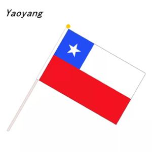 Quality Chilean Hand Held Flags Outdoor Waving Polyester Custom Logo wholesale