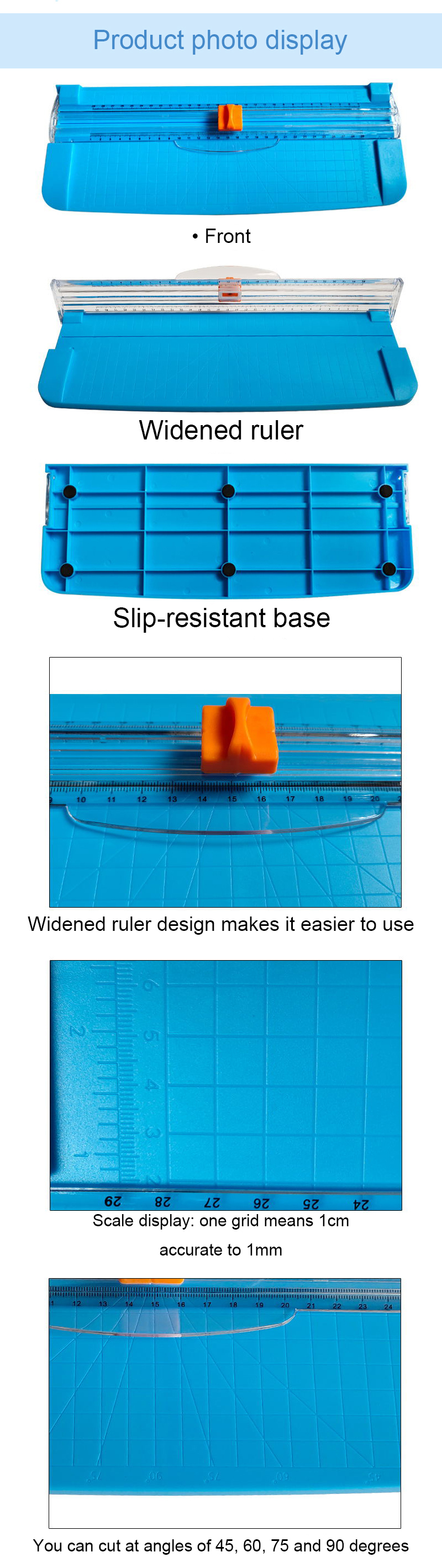 Convenient DIY Paper Cutter Multifunctional Manual A4 Paper Trimmer with Safety Design