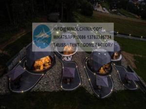 Quality 850gsm White PVC Geodesic Dome Tent Camping Waterproof wholesale