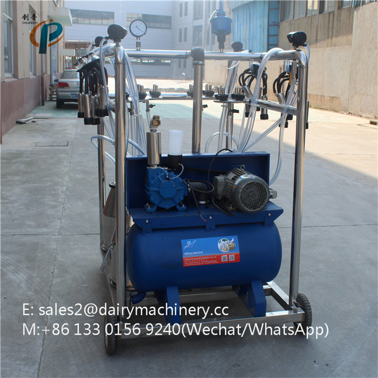 Pail Bucket Mobile Milking Machine With Clusters For Cows Goats Sheep
