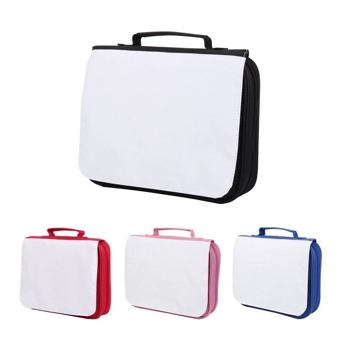 Horizontal Storage Bag 600D Polyester Sublimation Bible Bag Portable Briefcase for photos DIY printing