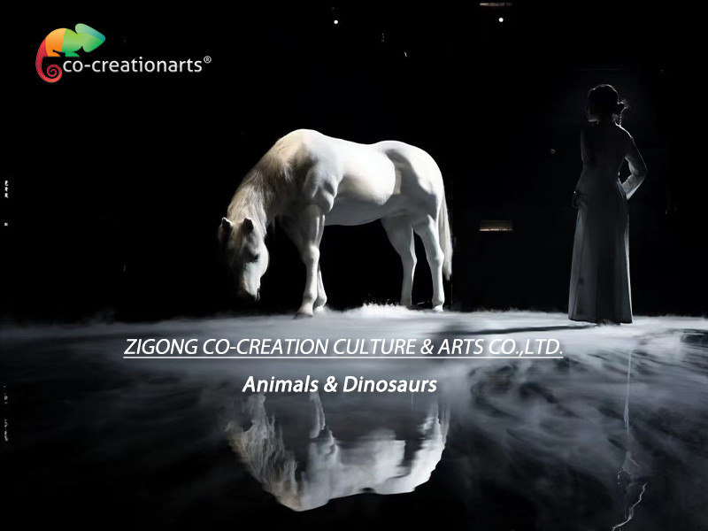 Realistic Animatronic Horse Sculpture With Lifelike Motion For Outdoor Exhibits