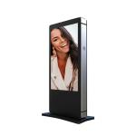Customized Outdoor LCD Digital Signage , Ultra Thin Outdoor TV Kiosk For