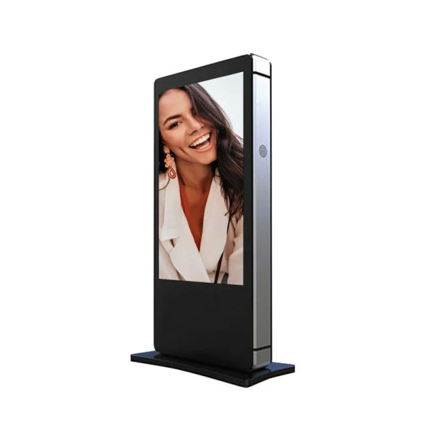 Customized Outdoor LCD Digital Signage , Ultra Thin Outdoor TV Kiosk For