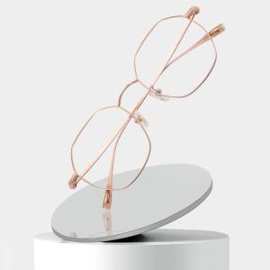 Quality Optical Flexible Titanium Frame Glasses With Transparent Lenses wholesale