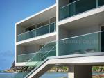 U Channel Frameless Glass Railing Apartment House Staircase / Stairwell Brushed